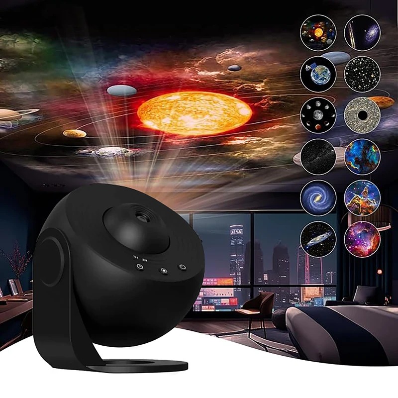 چراغ خواب مدل Galaxy Projector طرح منظومه شمسی - گجت های کاربردی