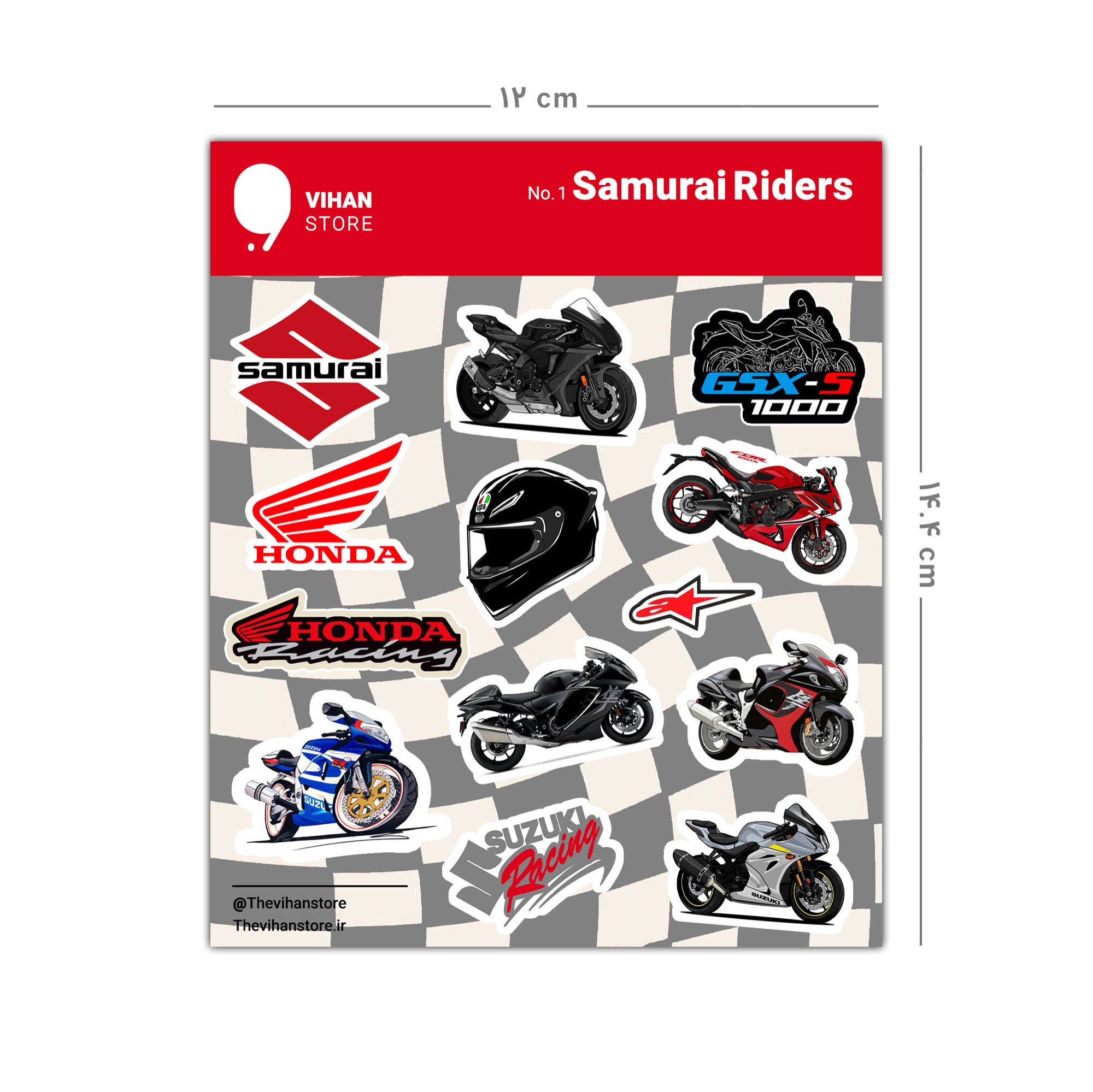 پک استیکر Samurai Riders 